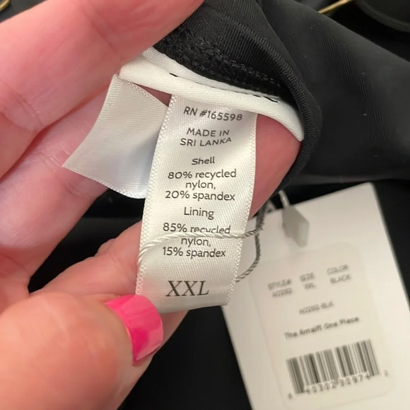 Andie The Amalfi One Piece Swimsuit Black plus size XXL NWT - Picture 7 of 7